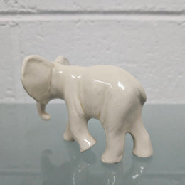Signed Pottery Elephant