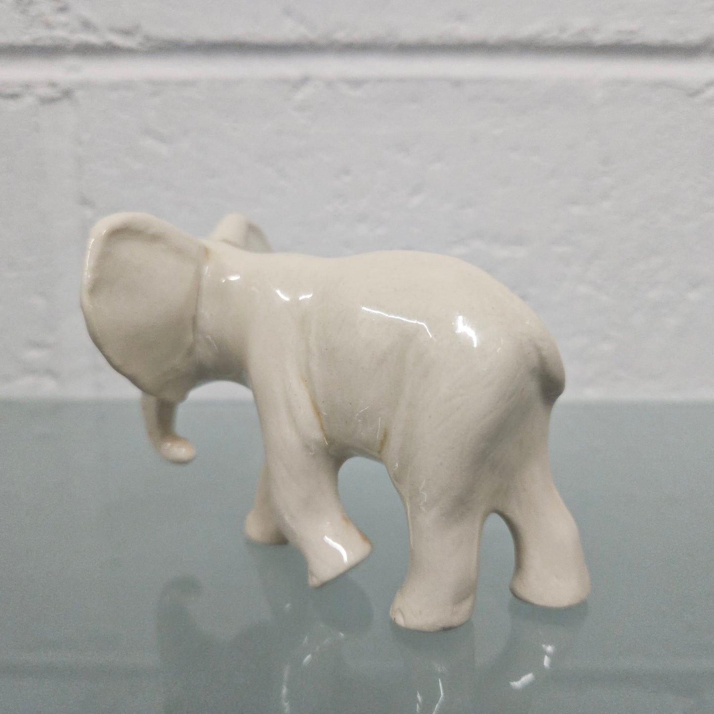 Signed Pottery Elephant