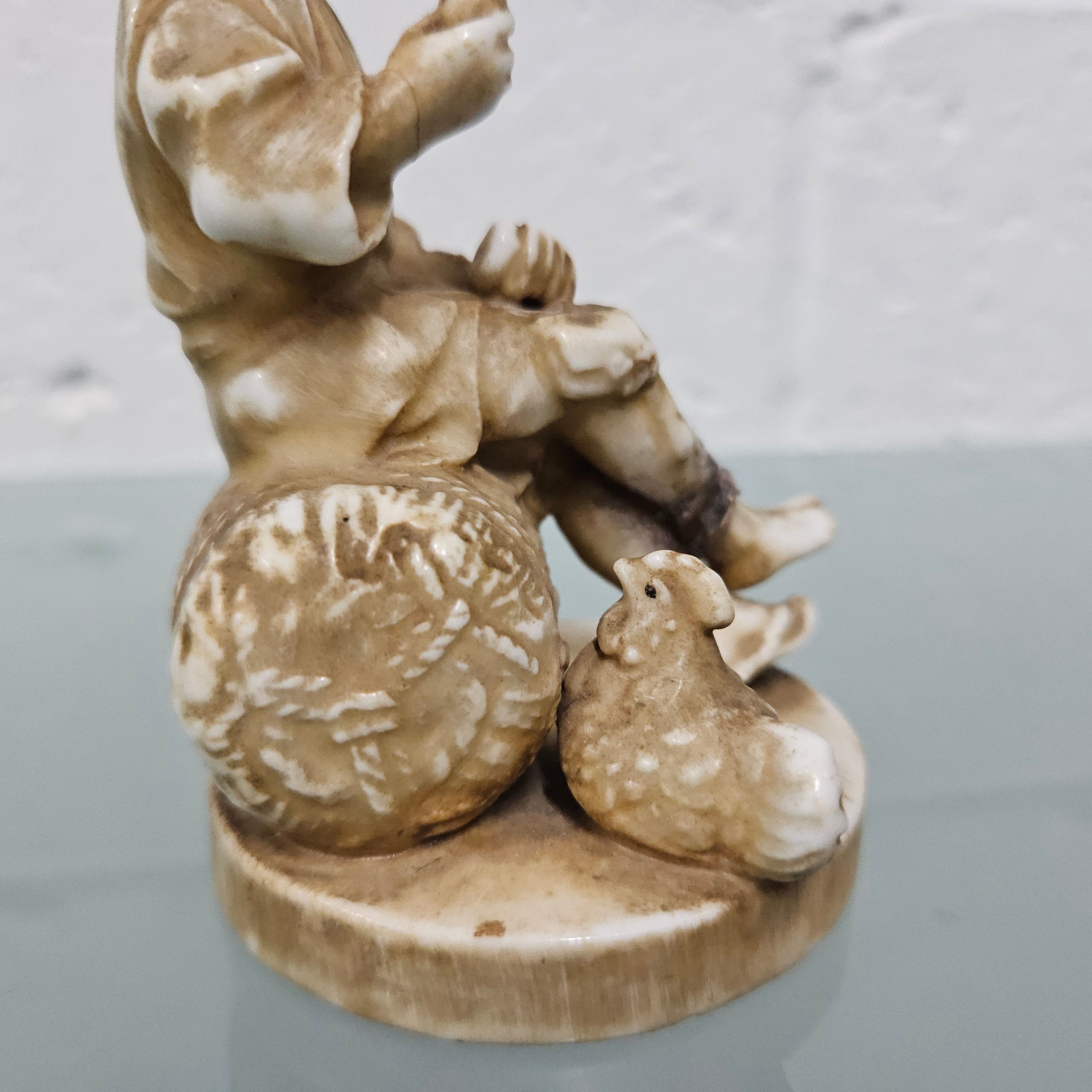 Japanese Meiji Porcelain Egg Tester Figurine C:1910 | Antique & Vintage | Moonee Ponds Antiques | Australia Wide Delivery