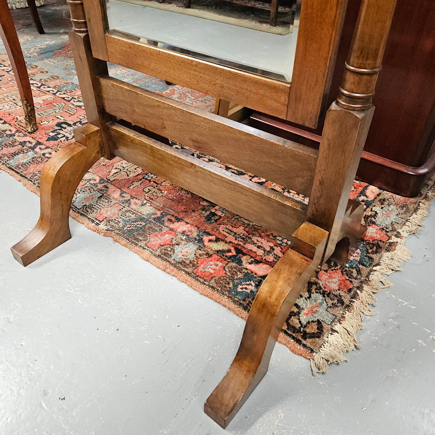 Grand Queensland Maple Cheval Mirror