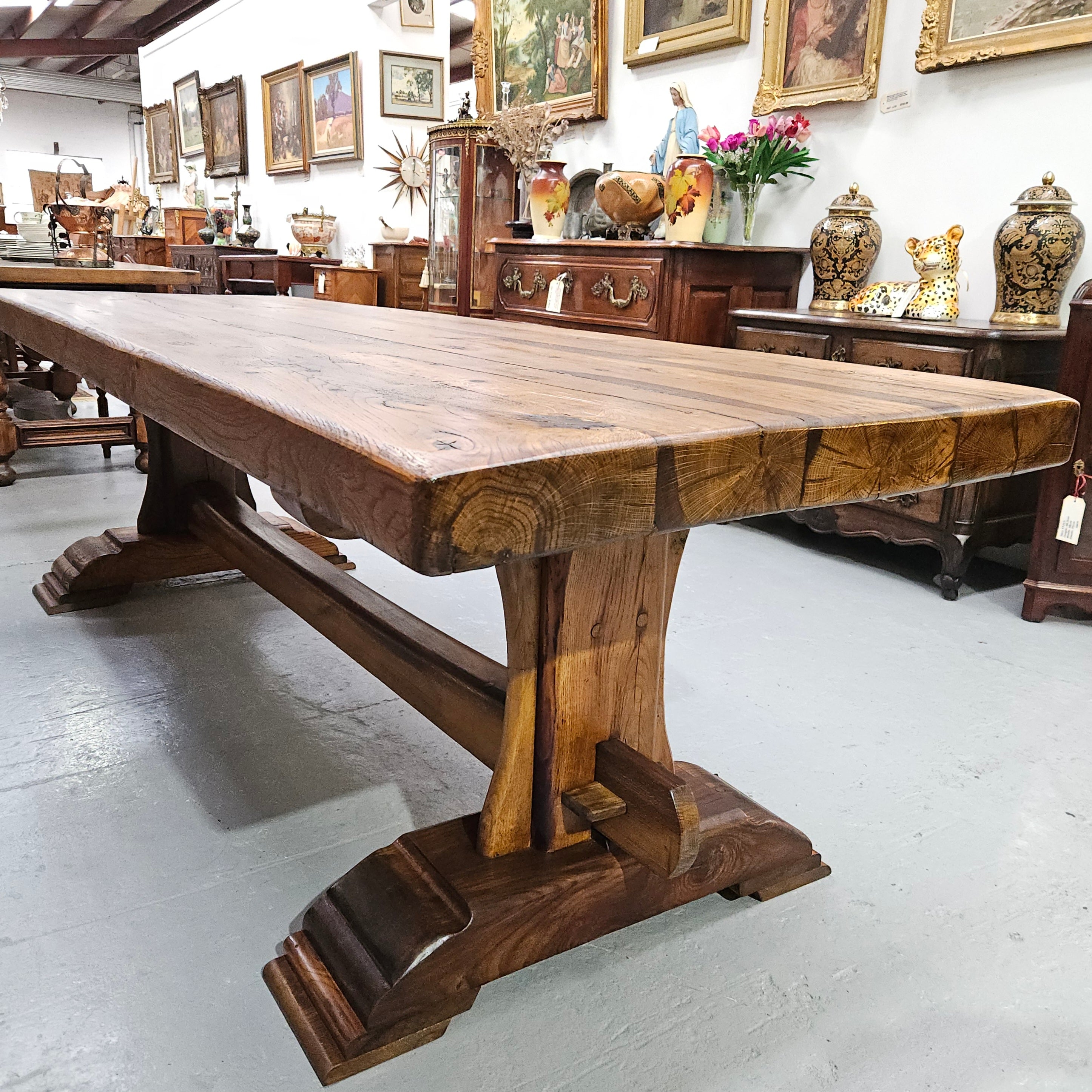 Stunning French Oak Monastery Dining Table | Antique & Vintage | Moonee Ponds Antiques | Australia Wide Delivery