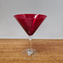 Vintage Ruby Red Martini Glass | Antique & Vintage | Moonee Ponds Antiques | Australia Wide Delivery