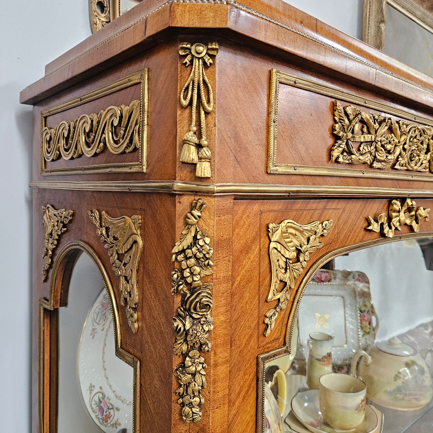 Stunning French Walnut Vitrine