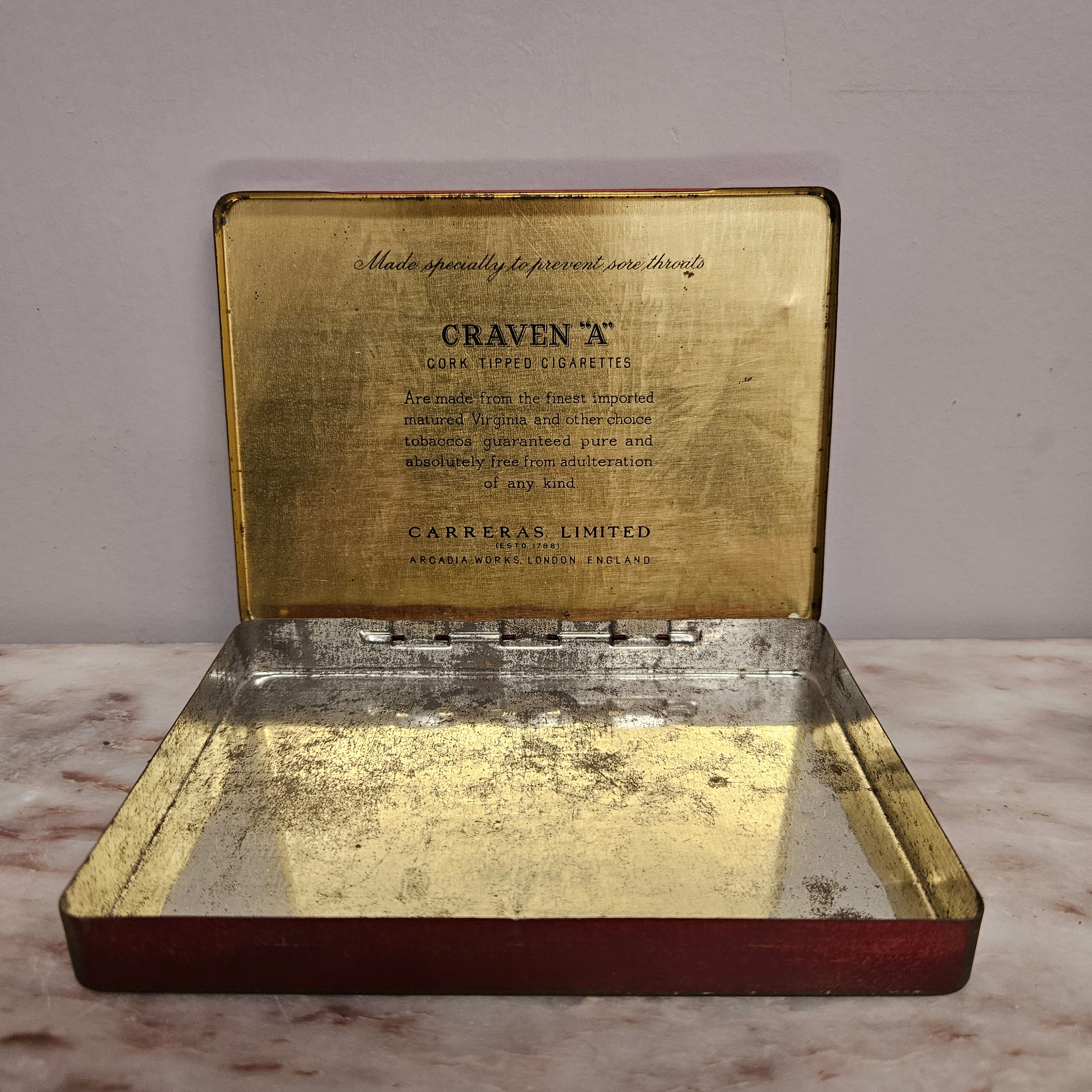 Vintage Craven "A" Tin | Antique & Vintage | Moonee Ponds Antiques | Australia Wide Delivery