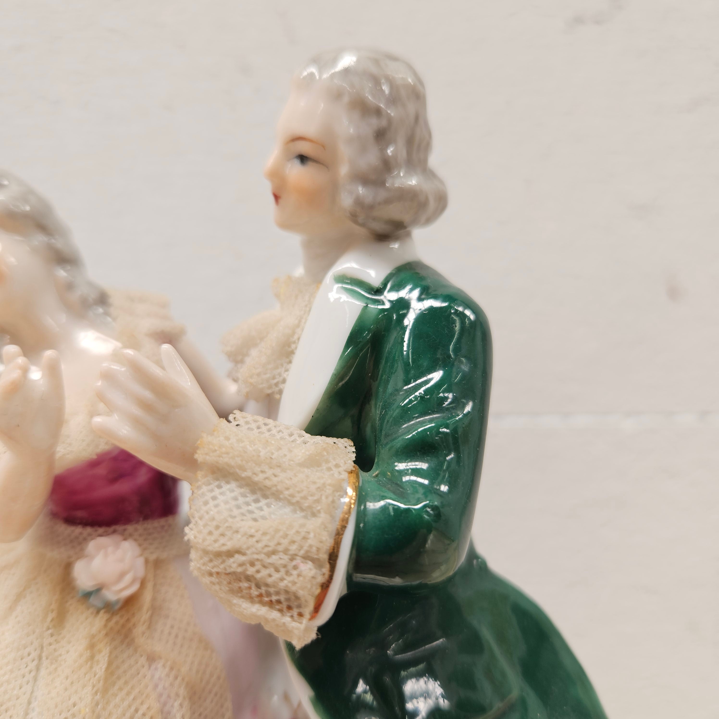 Vintage Capodimonte Lace Figure Group | Antique & Vintage | Moonee Ponds Antiques | Australia Wide
