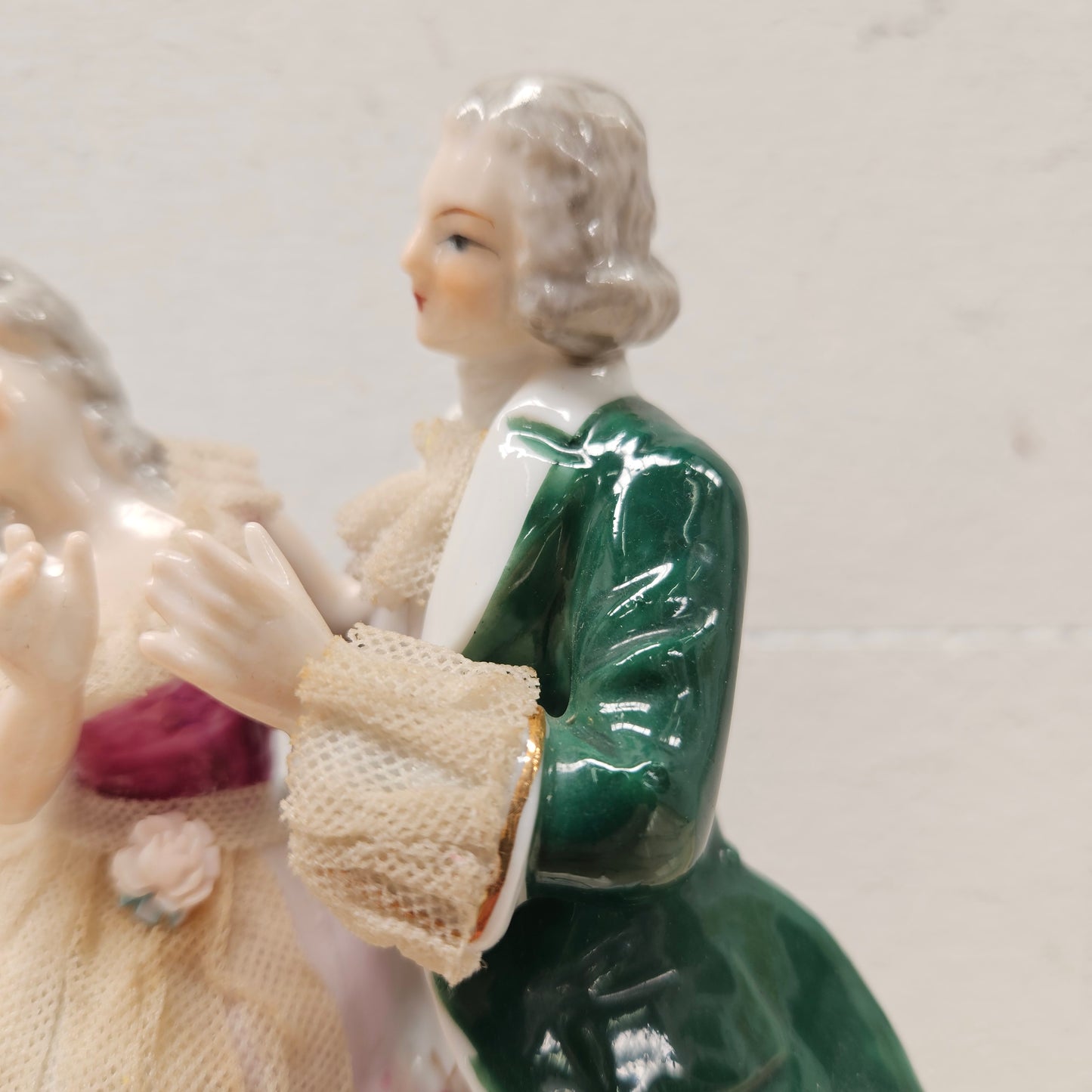 Vintage Capodimonte Lace Figure Group