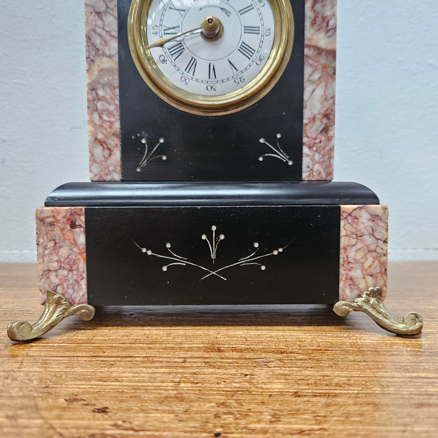 Antique French Mantle Clock Featuring Cherub