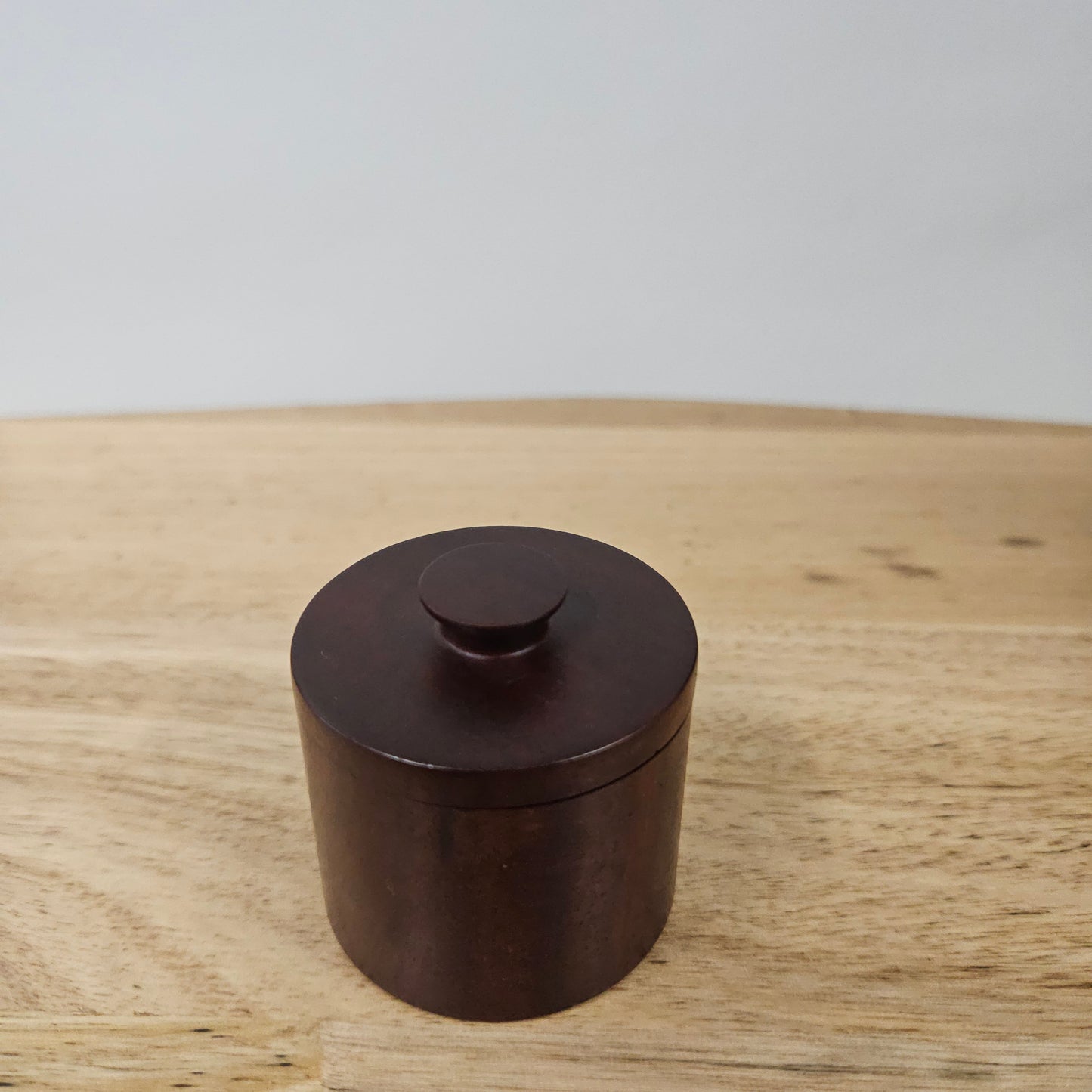 Vintage Treen Red Gum Trinket Box