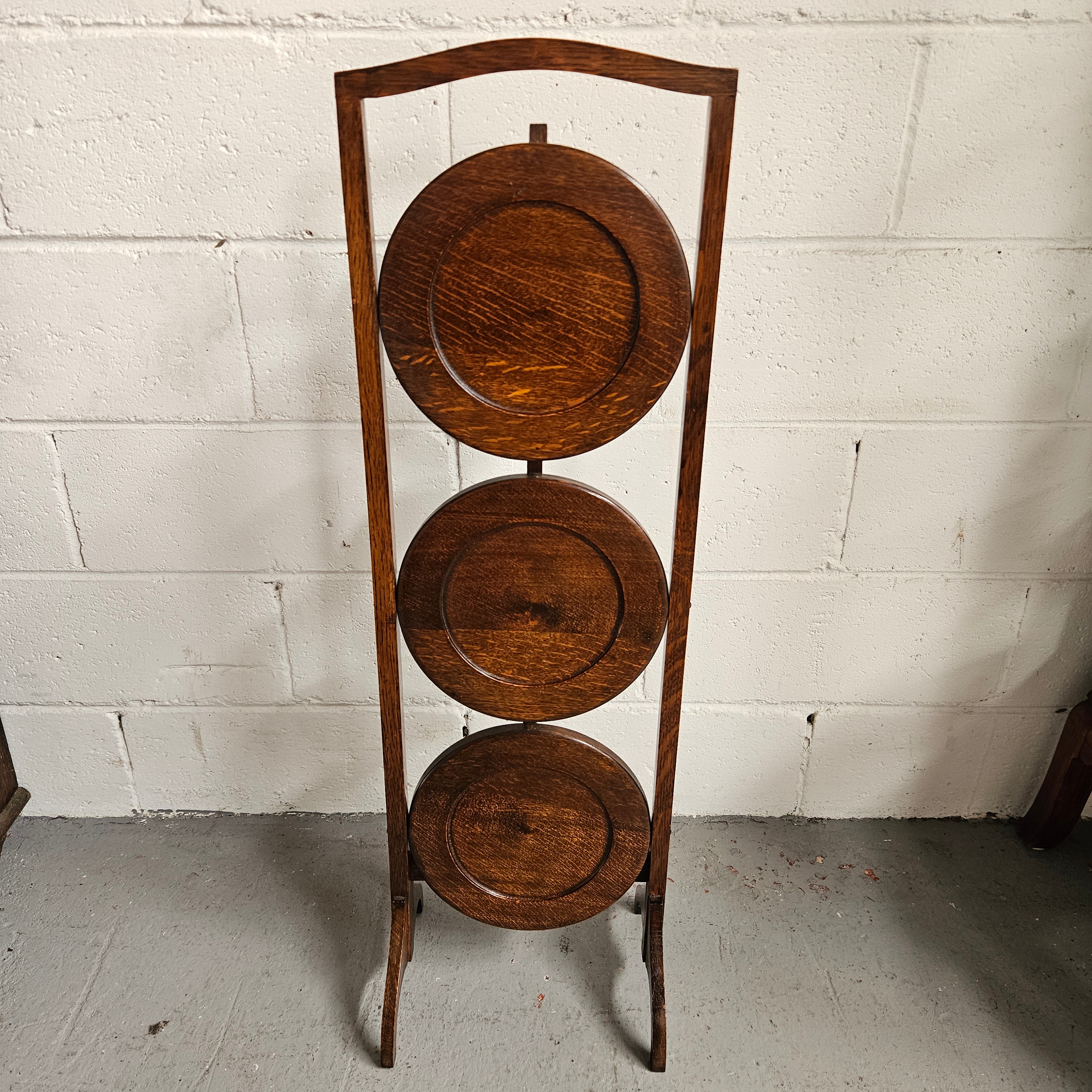 3 Tier Foldable Mahogany Cake Stand | Antique & Vintage | Moonee Ponds Antiques | Australia Wide Delivery
