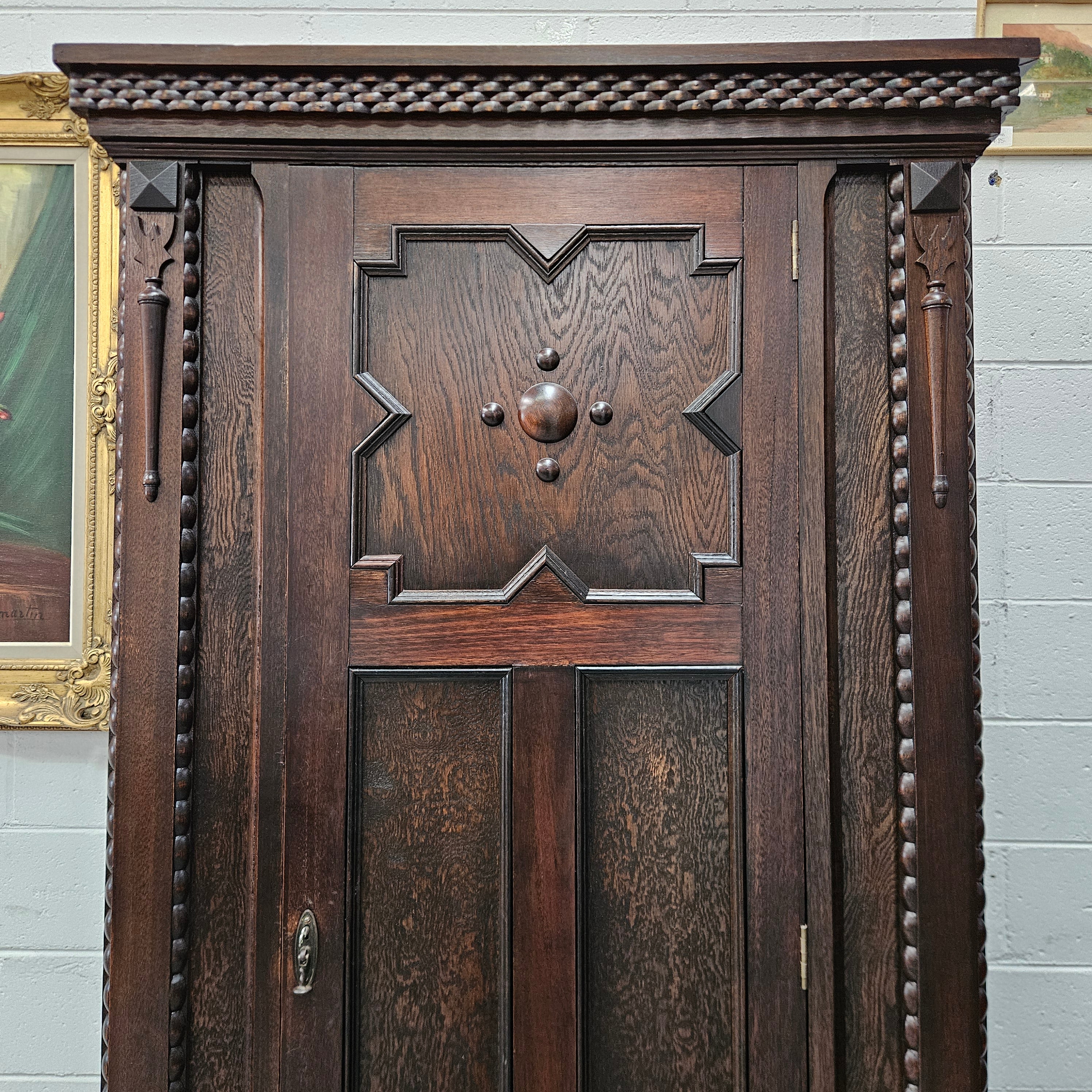 Vintage Tudor Oak Hall Cupboard | Antique & Vintage | Moonee Ponds Antiques | Australia Wide