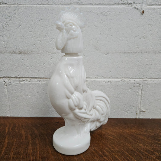 Italian Milk Glass 'Rooster' Decanter