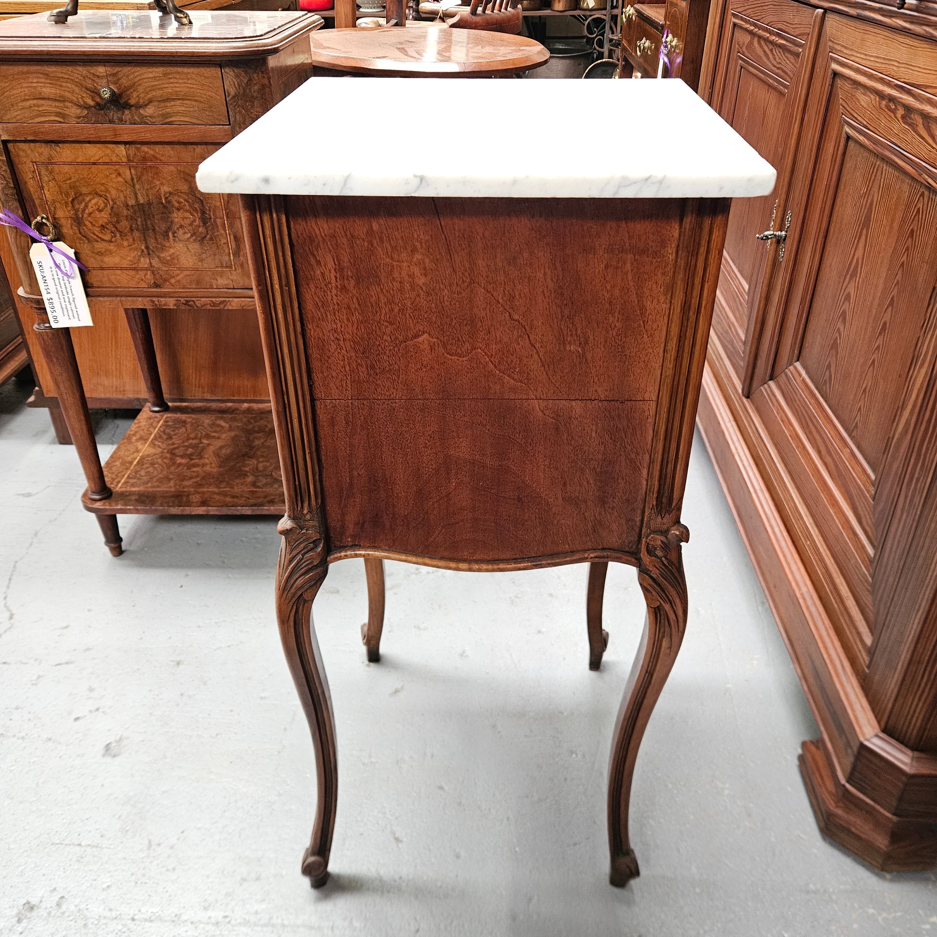 Louis XV Style Marble Top Single Bedside | Antique & Vintage | Moonee Ponds Antiques | Australia Wide Delivery