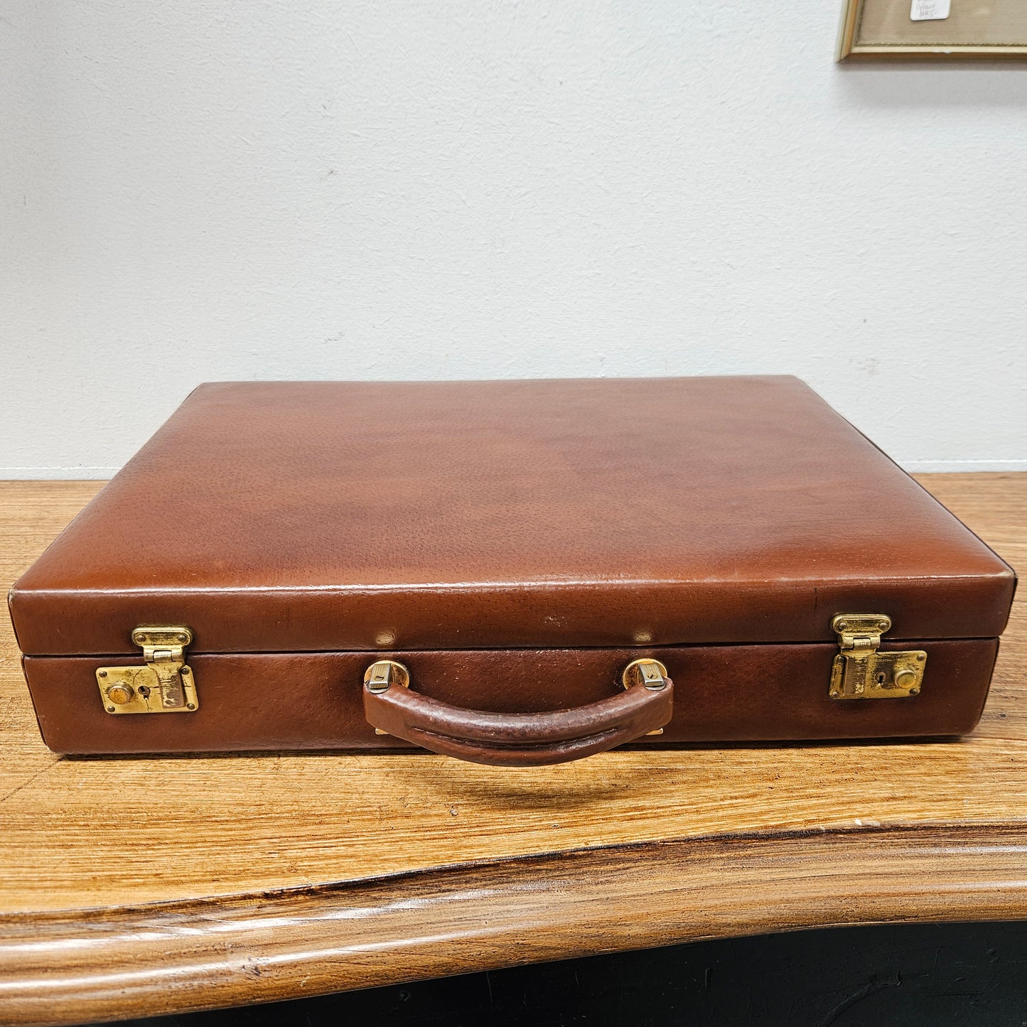 Vintage Brown Leather Briefcase With a Quality Fitted Interior