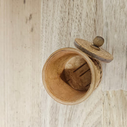 Small Cylindrical Engraved Trinket Box