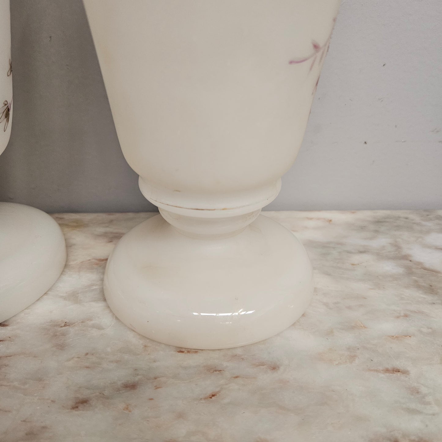 Pair of Victorian Opaline Glass Vases