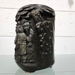Antique Qing Dynasty Hand Carved Soap Stone Scholar's Brush Pot | Antique & Vintage | Moonee Ponds Antiques | Australia Wide Delivery