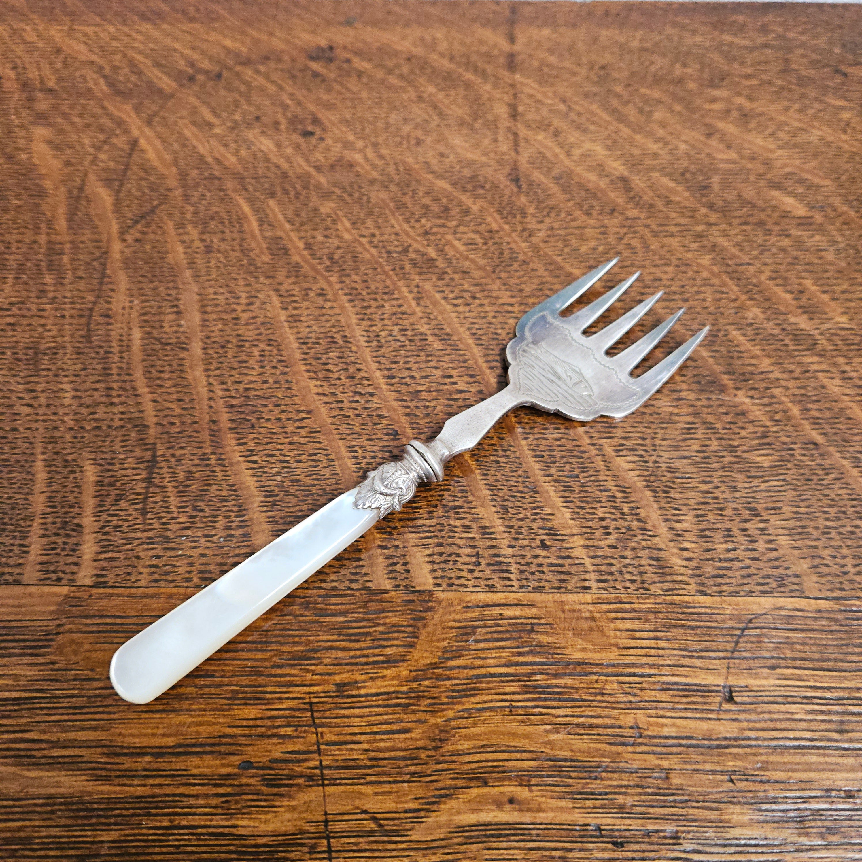 Antique Mother of Pearl & EPNS Silver Fish Fork | Antique & Vintage | Moonee Ponds Antiques | Australia Wide Delivery