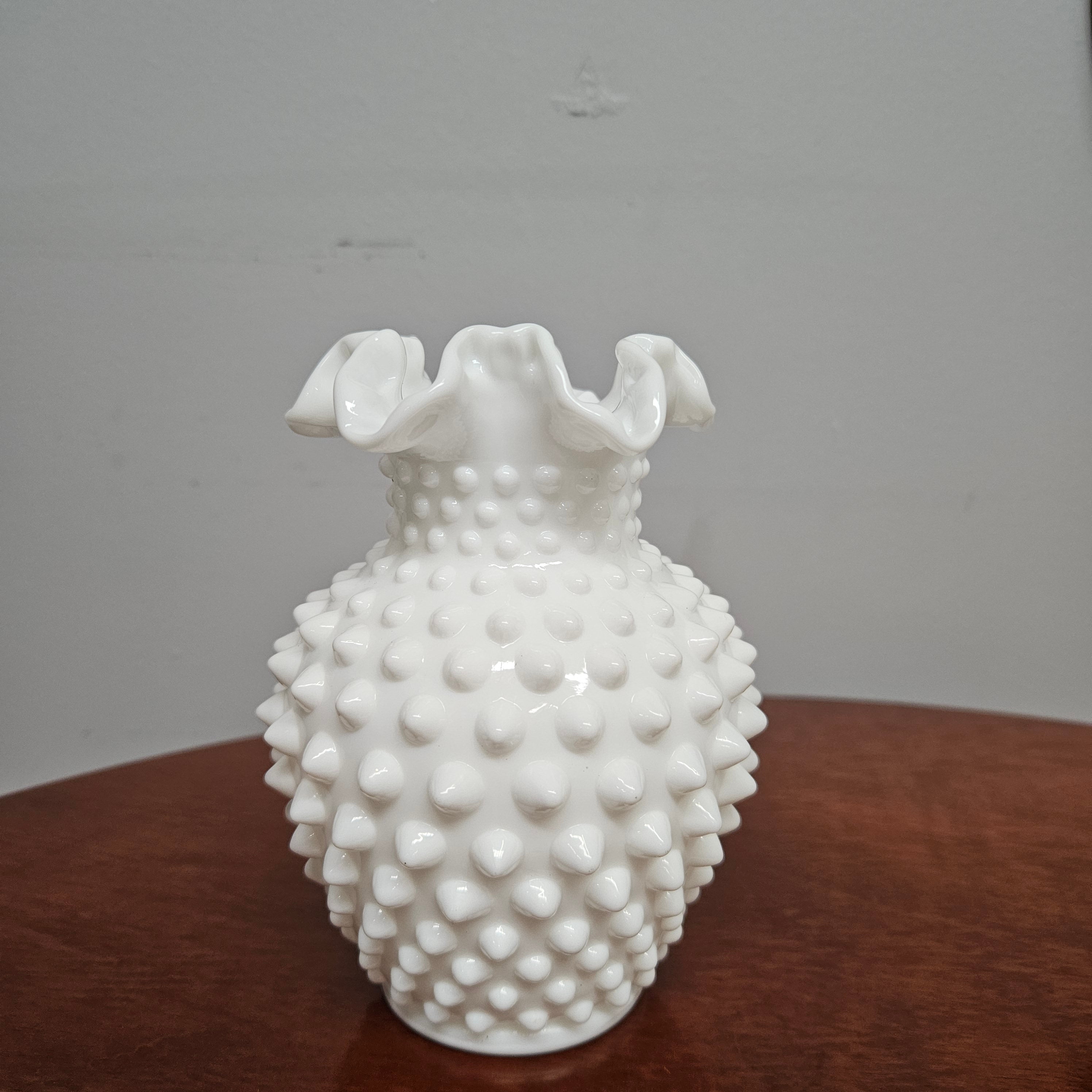Vintage Fenton Style Milk Glass Vase