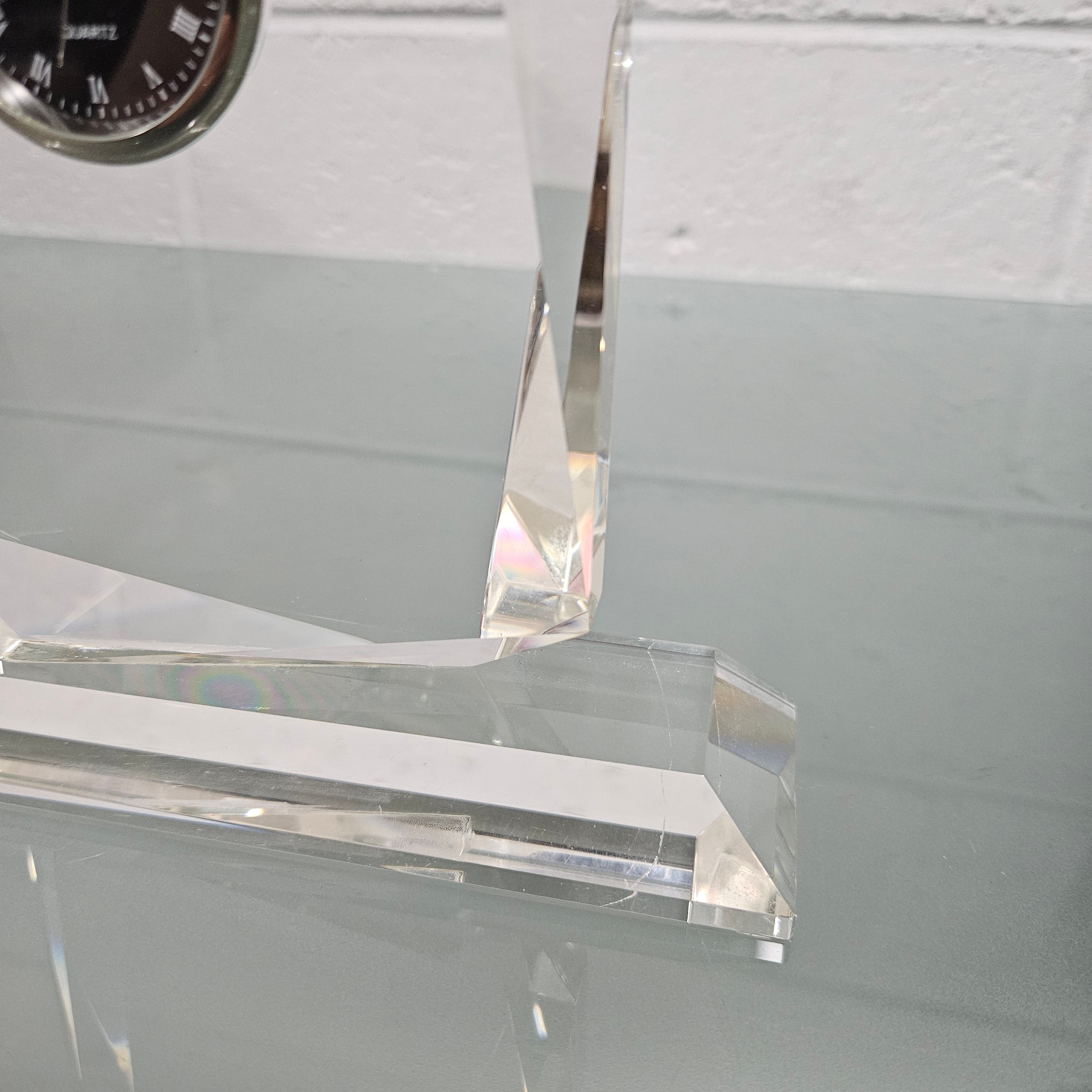 Orrefors Style Crystal Clock | Antique & Vintage | Moonee Ponds Antiques | Australia Wide