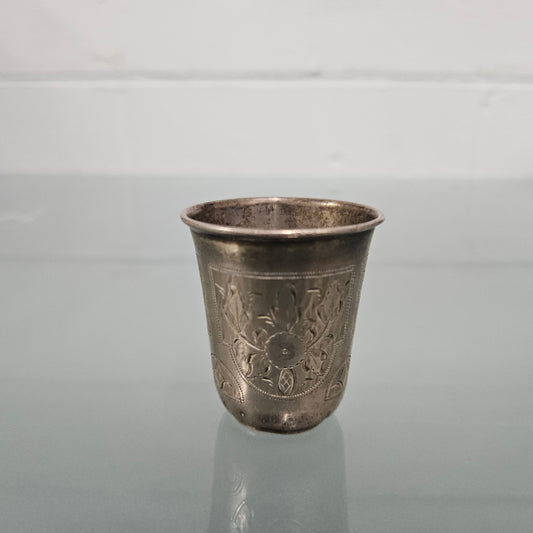 Russian Miniature Silver Niello Cup