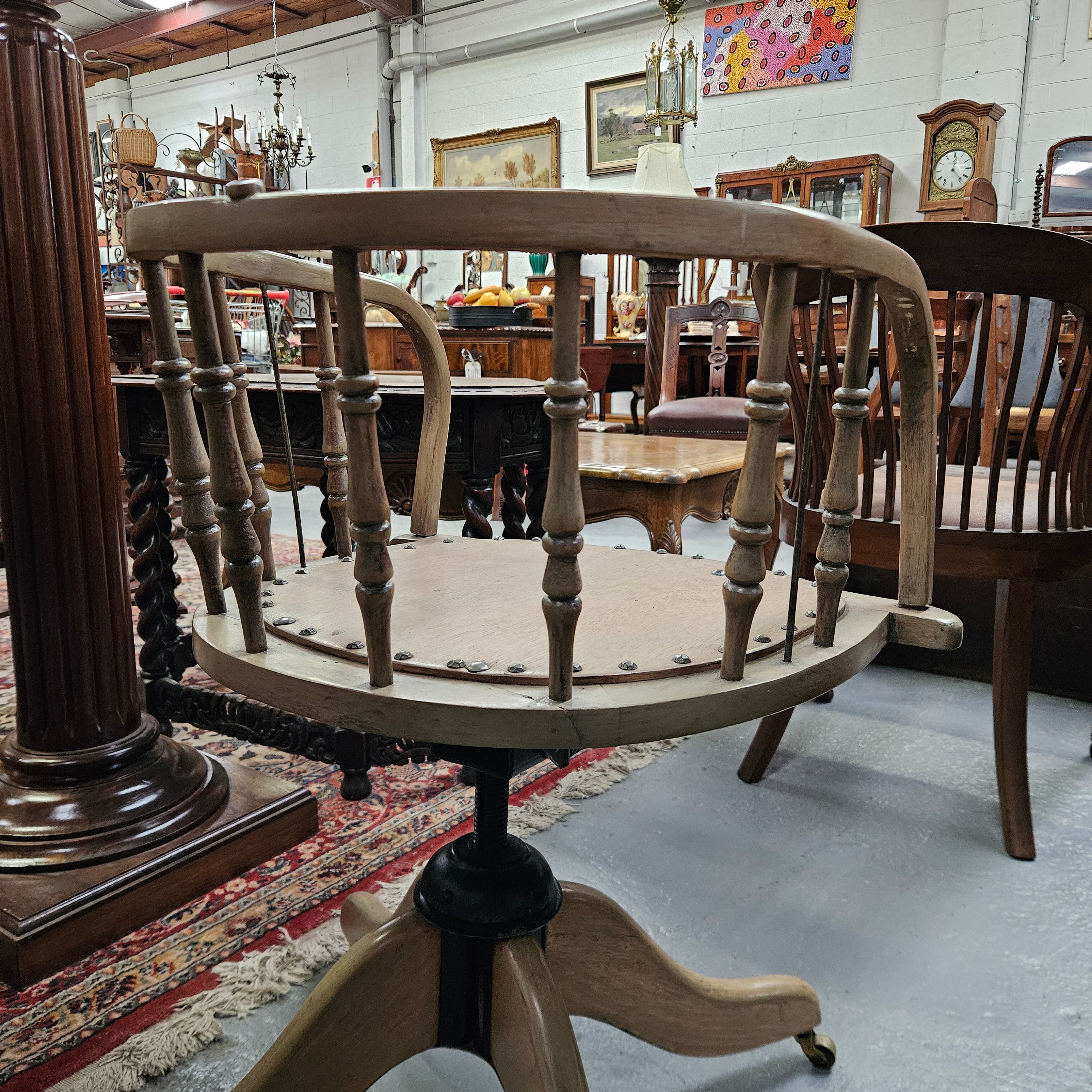 Vintage Captain's Desk Chair | Antique & Vintage | Moonee Ponds Antiques | Australia Wide