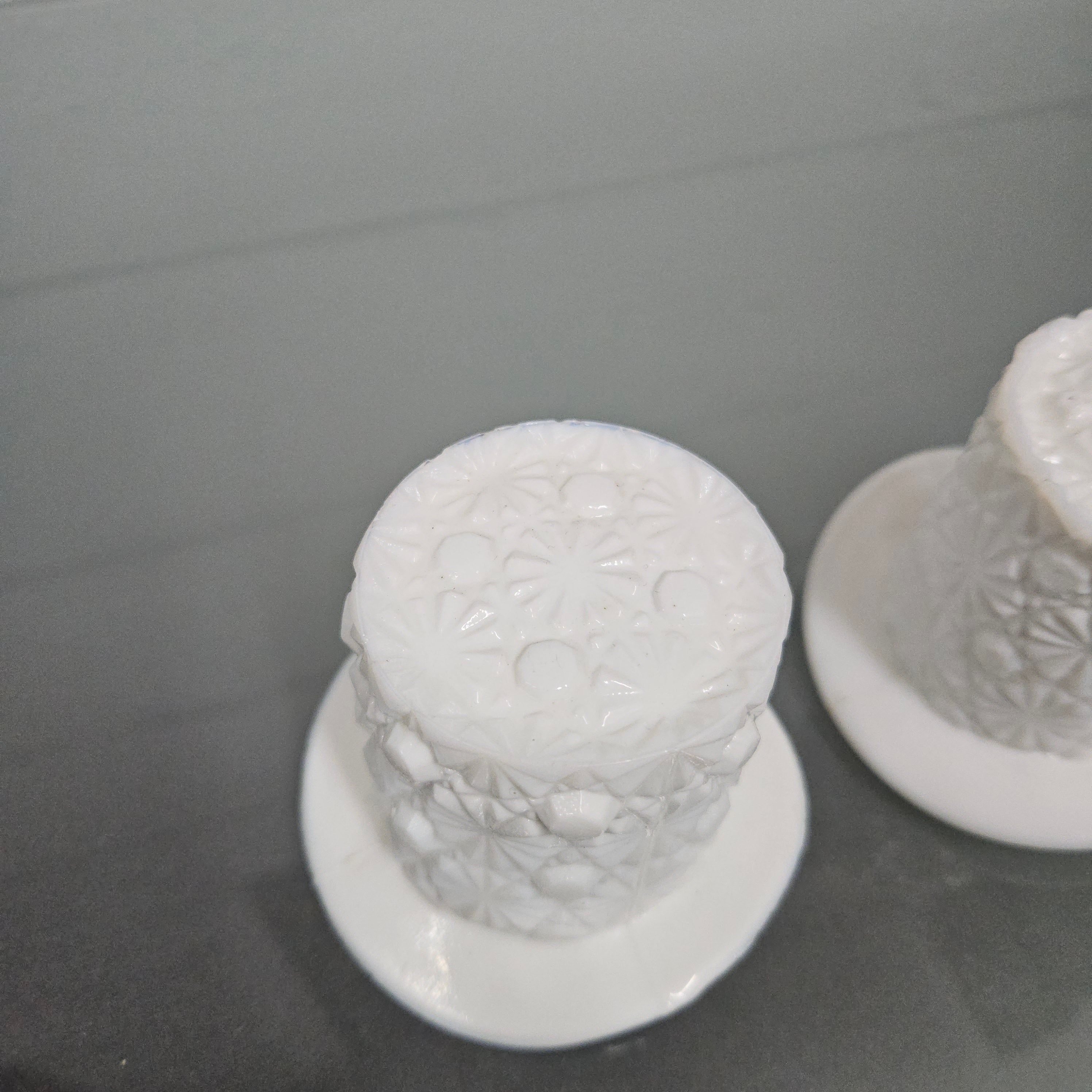 Pair of Fenton Milk Glass Top Hats | Antique & Vintage | Moonee Ponds Antiques | Australia Wide Delivery