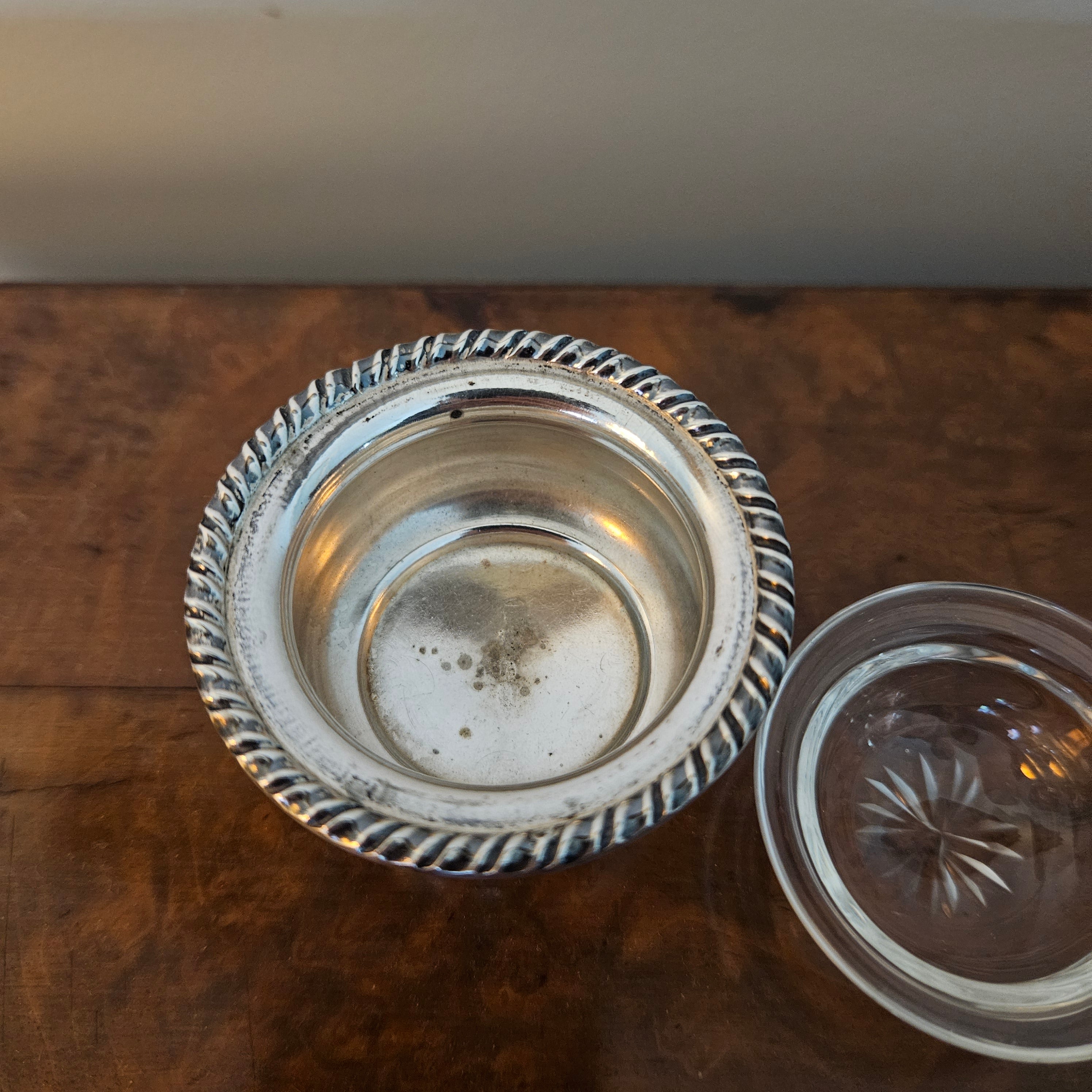 Pair of Vintage Silver & Glass Salts | Antique & Vintage | Moonee Ponds Antiques | Australia Wide Delivery