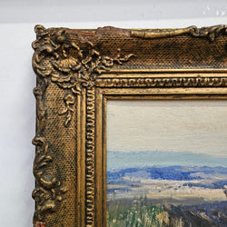 Oil on board by John Banks 'Ploughing the Fields' | Antique & Vintage | Moonee Ponds Antiques | Australia Wide Delivery