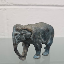 Vintage Bronze Verdigris Patina Elephant