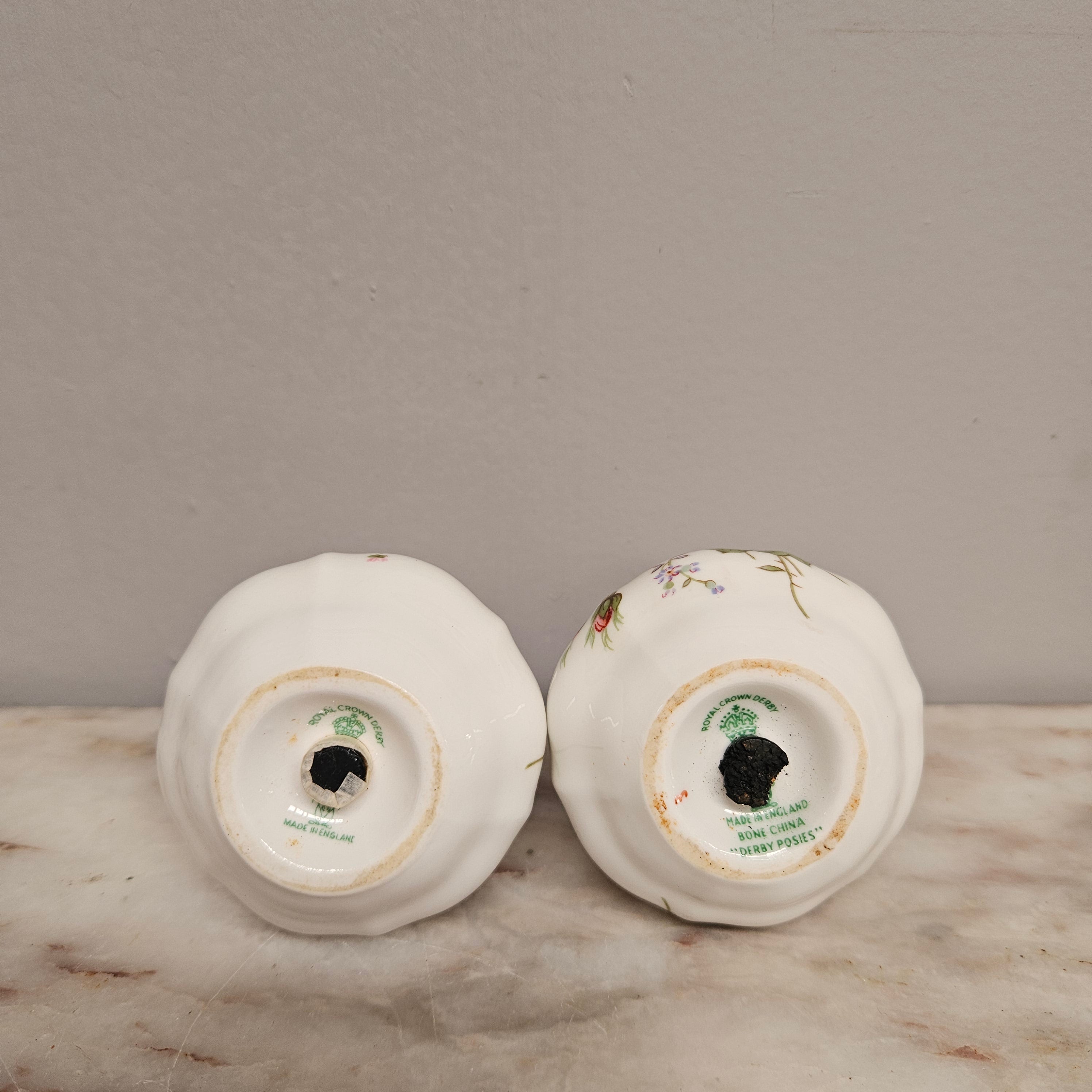 Vintage Royal Crown Derby Salt & Pepper Shakers | Antique & Vintage | Moonee Ponds Antiques | Australia Wide Delivery