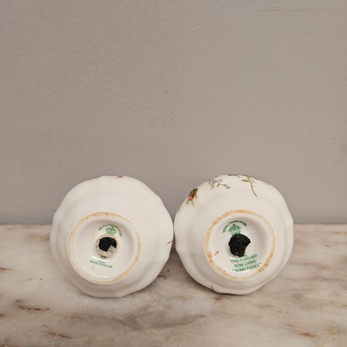 Vintage Royal Crown Derby Salt & Pepper Shakers
