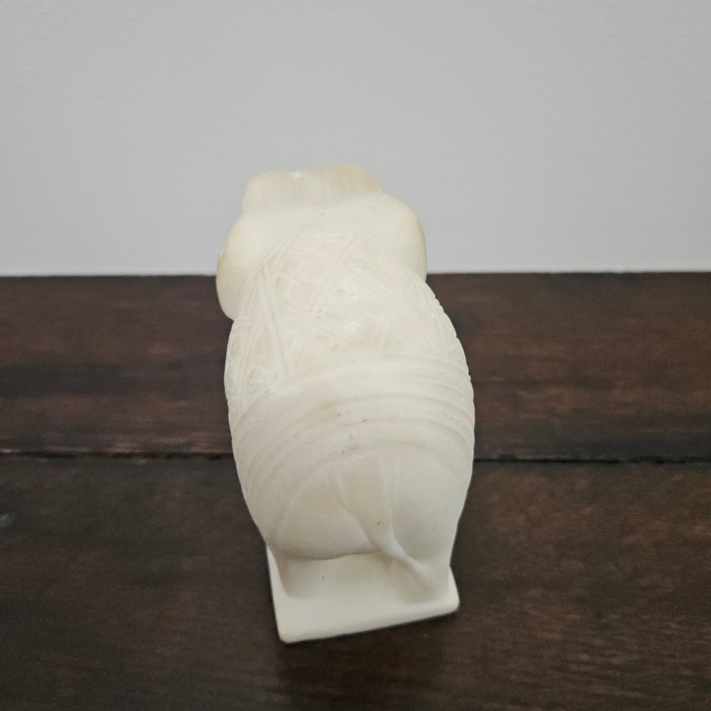 Vintage Hand Carved Indian Alabaster Elephant