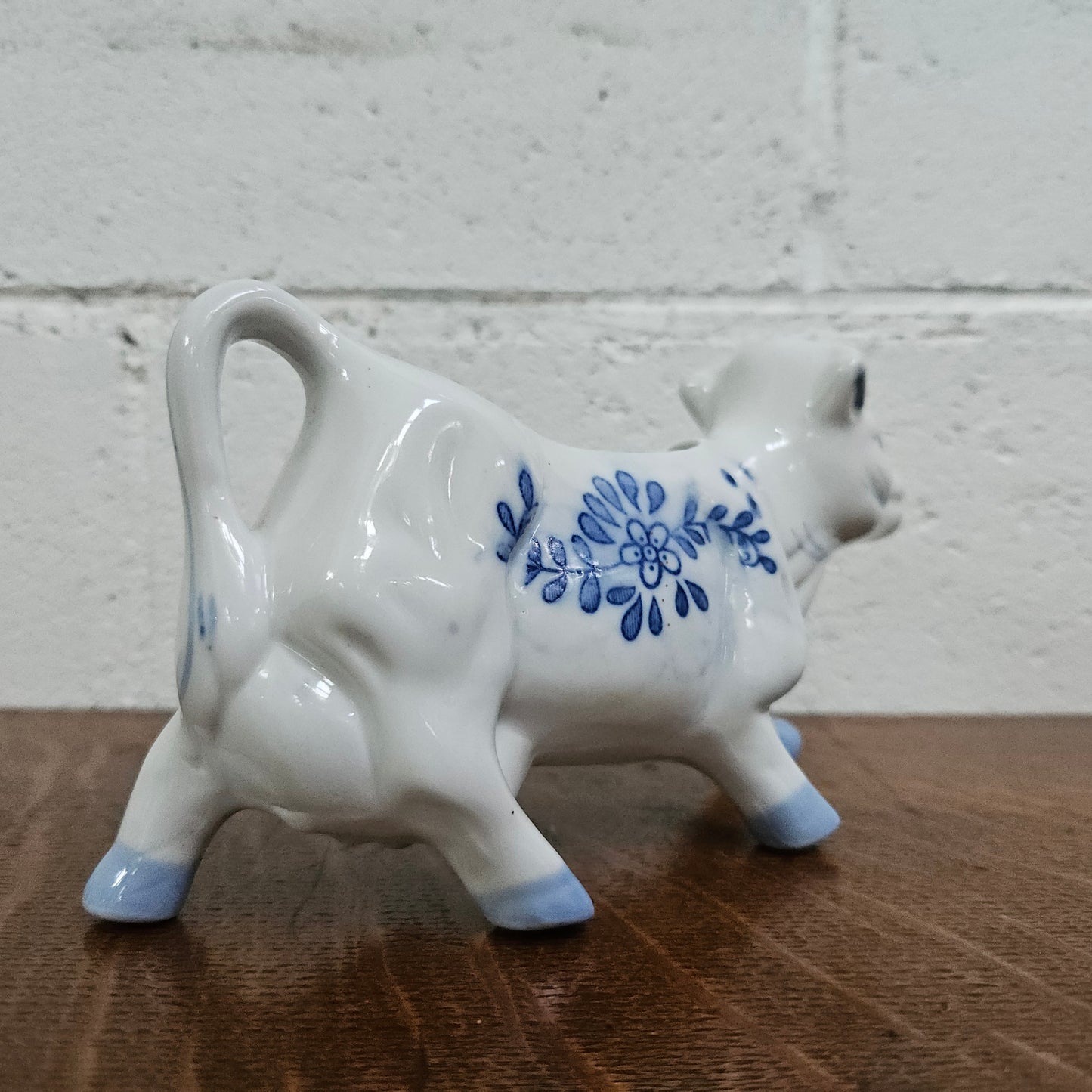 Vintage Blue/White Cow Cream Jug