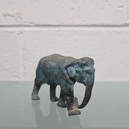 Vintage Bronze Verdigris Patina Elephant