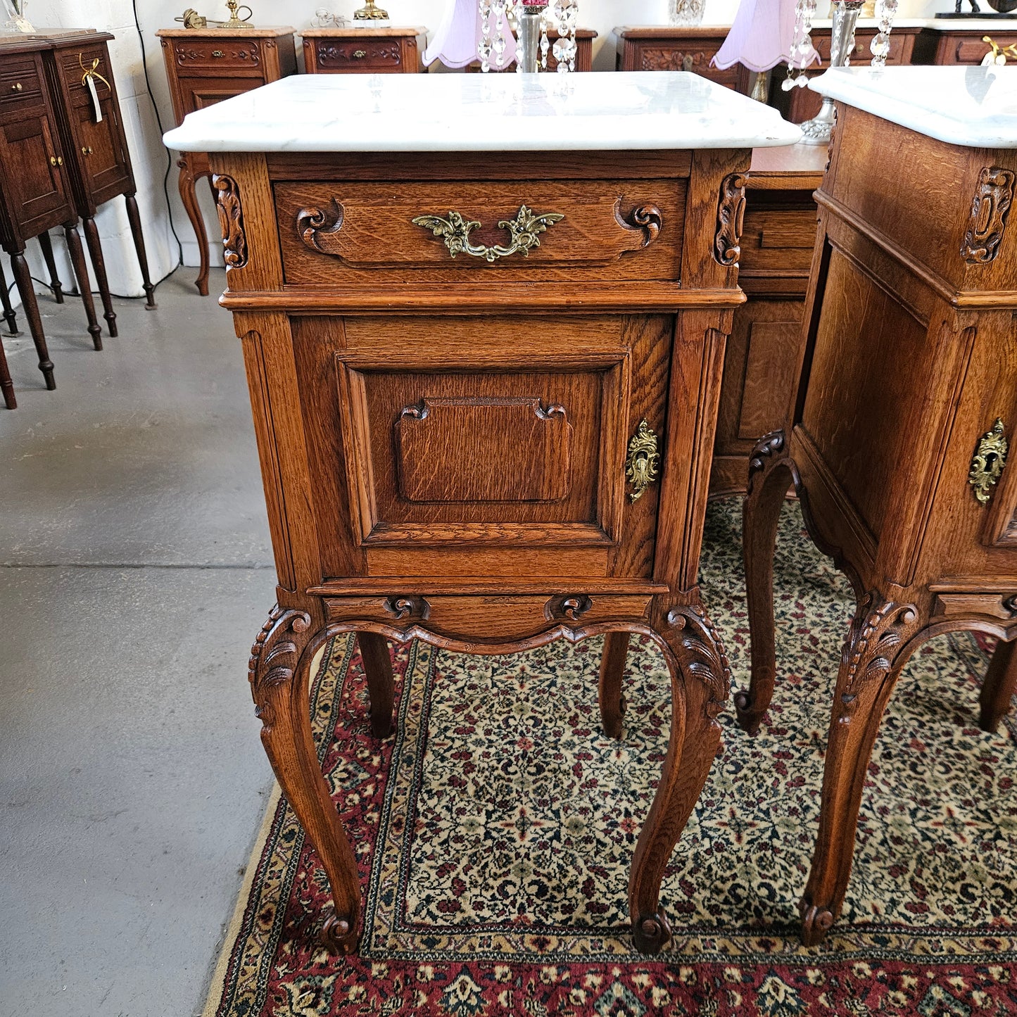 Louis XV Style Pair of Bedside Cabinets