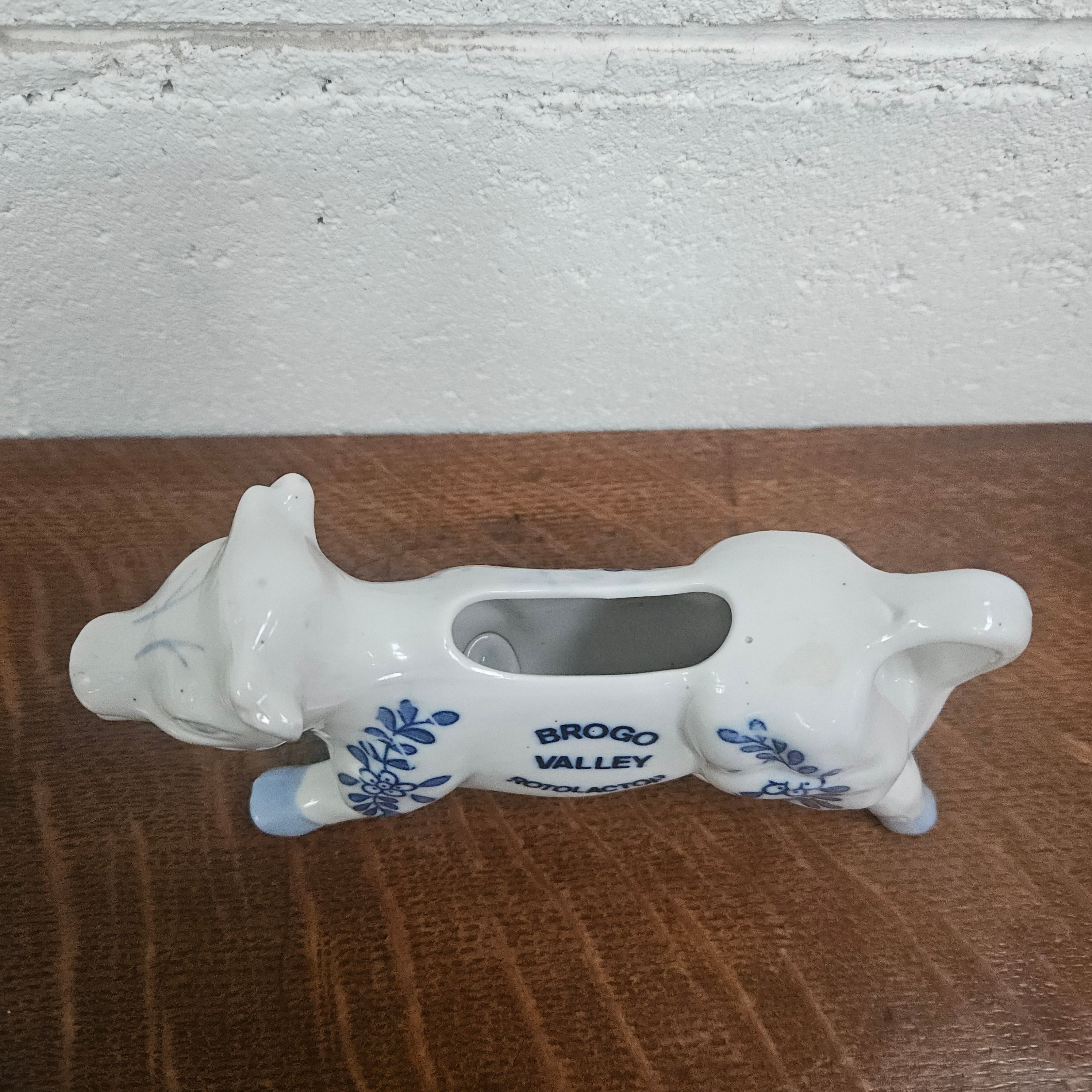 Vintage Blue/White Cow Cream Jug | Antique & Vintage | Moonee Ponds Antiques | Australia Wide Delivery
