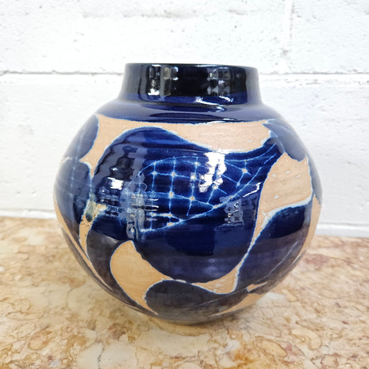 Impressive Vintage Kyoto Pottery Vase