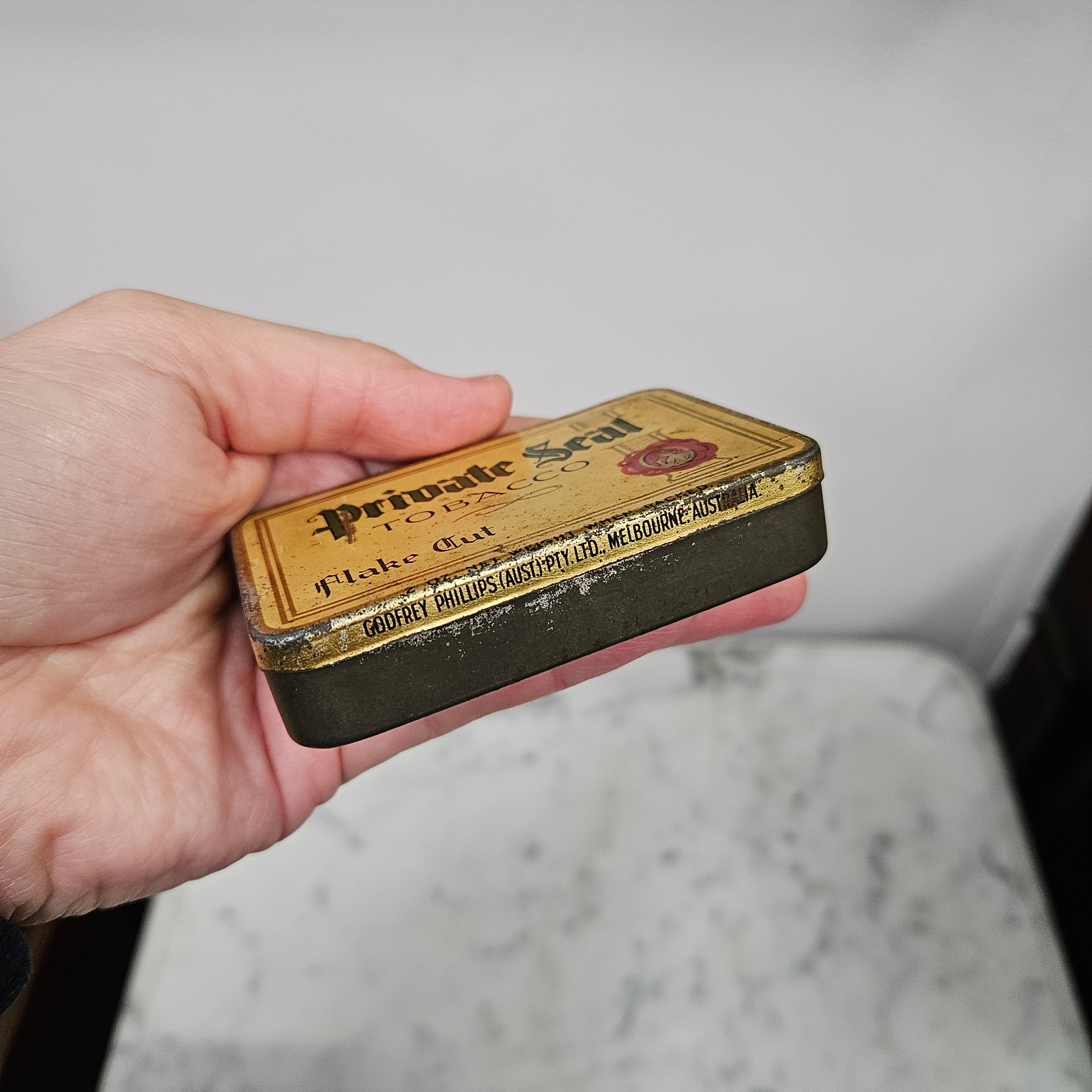 Godfrey Phillips Private Seal Tobacco Tin | Antique & Vintage | Moonee Ponds Antiques | Australia Wide Delivery
