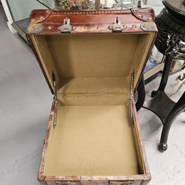 Portable Leather Filing Cabinet / Side Table