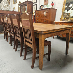 Early 2.8 Meter Tasmanin Huon Pine Farmhouse Dining Table | Antique & Vintage | Moonee Ponds Antiques | Australia Wide Delivery