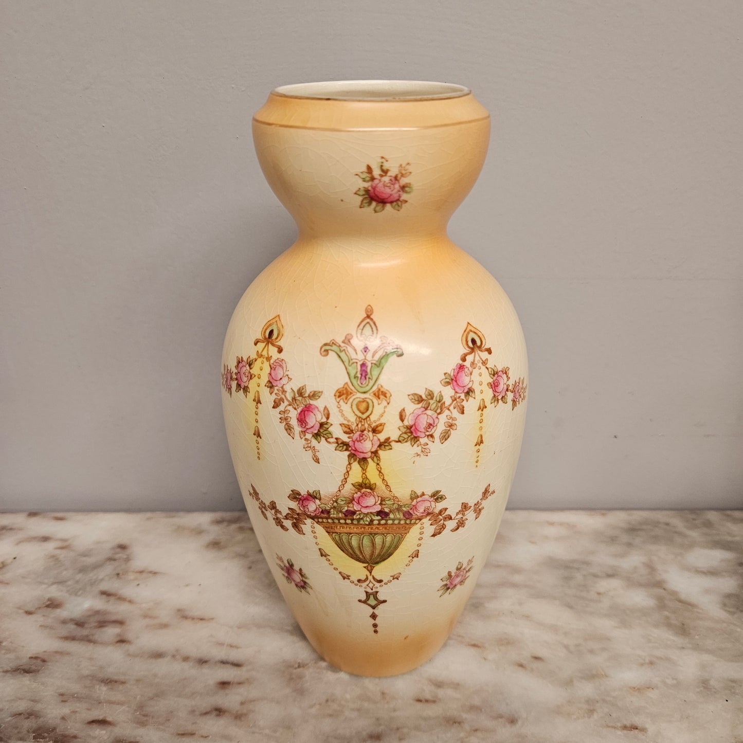 Crown Devon Decorated Vase