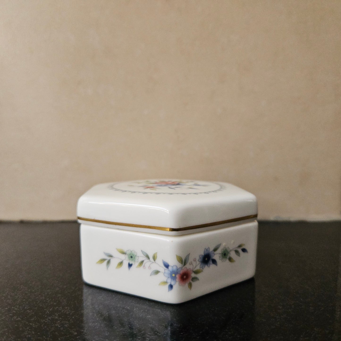 Pretty Floral Wedgwood Trinket Box