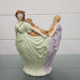 Stunning Hand Painted Dresden PMP Porzelion Art Nouveau Table Centre Piece