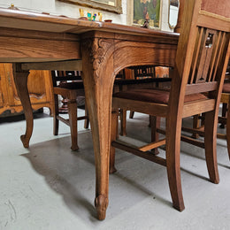 Stunning Large French Provincial Oak Extension Table
