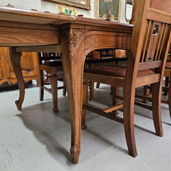 Elegant & Wide French Oak Louis XV Style Extension Table | Antique & Vintage | Moonee Ponds Antiques | Australia Wide Delivery