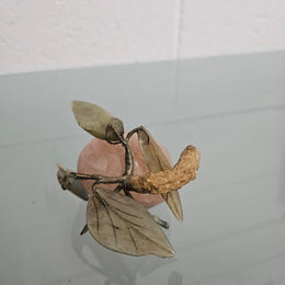 Vintage Carved Jade & Quartz Stone Fruit