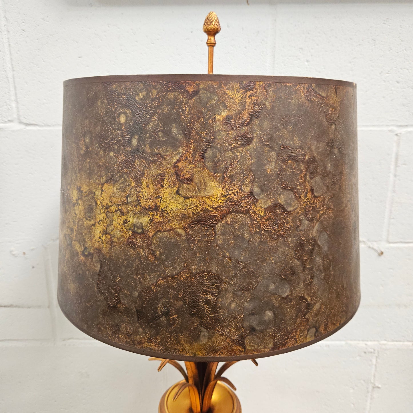 Vintage Designer Gilt Brass Table Lamp By Maison Charles for Boulanger