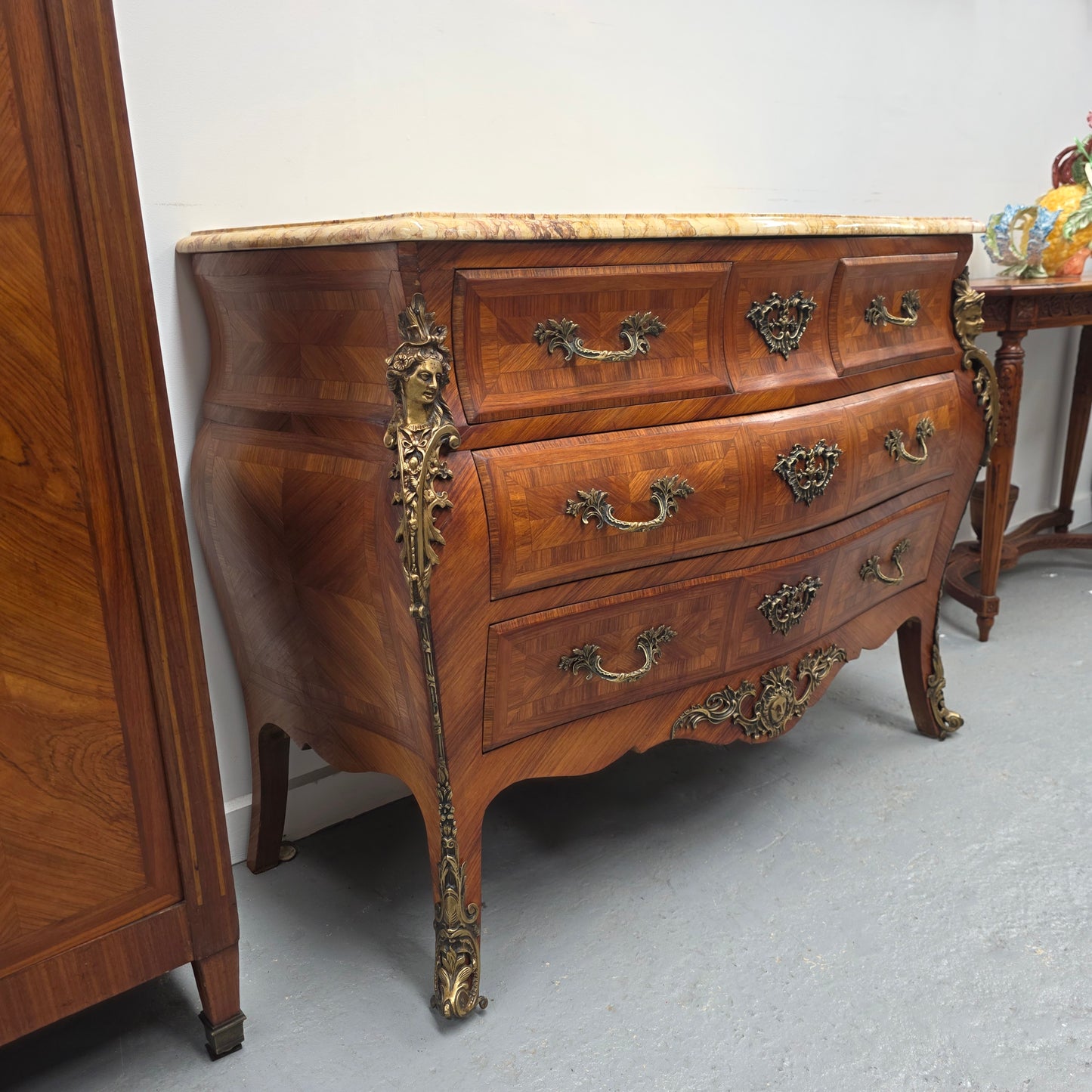 Louis 15th Style Marble Top Commode
