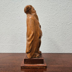 Antique Hand Carved Chinese Boxwood Scholar | Antique & Vintage | Moonee Ponds Antiques | Australia Wide Delivery