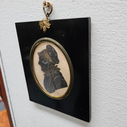 Early 19th Century Regency Period Silhouette Woman in Cap | Antique & Vintage | Moonee Ponds Antiques | Australia Wide Delivery
